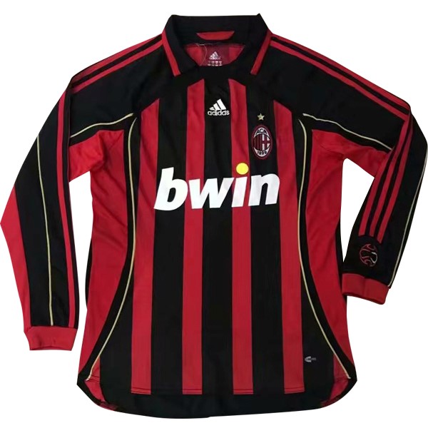Camiseta Milan 1ª ML Retro 2006/2007 Rojo